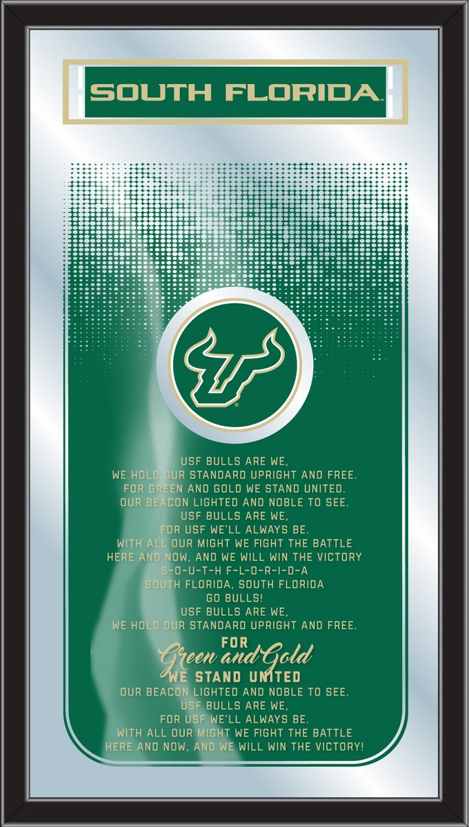 MFghtSouFla NCAA South Florida Fight Song Logo Mirror, 26 x 15 in.