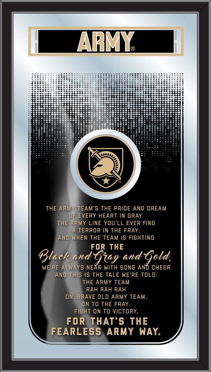 MFghtUSMilA NCAA US Military Academy ARMY Fight Song Logo Mirror, 26 x 15 in.