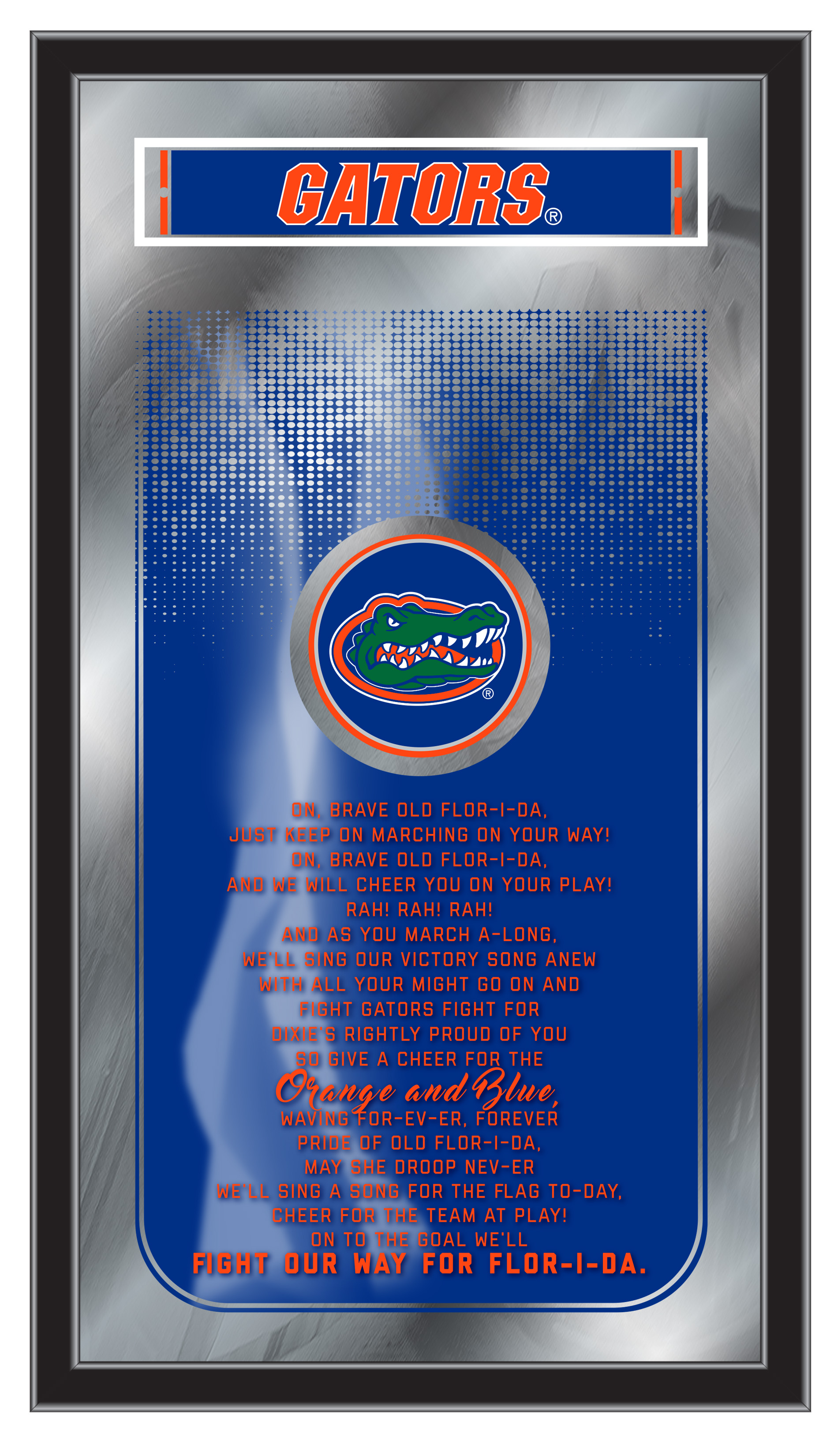 MFghtFlorUn NCAA Florida Fight Song Logo Mirror, 26 x 15 in.