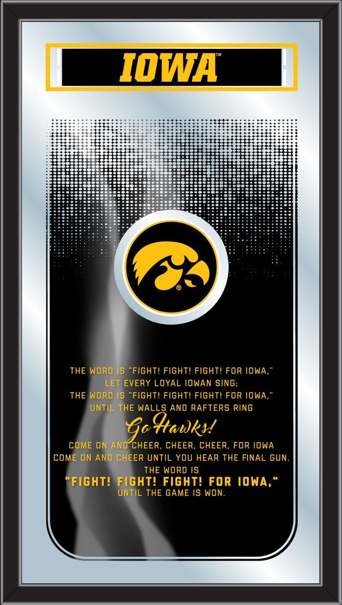 MFghtIowaUn NCAA Iowa Fight Song Logo Mirror, 26 x 15 in.