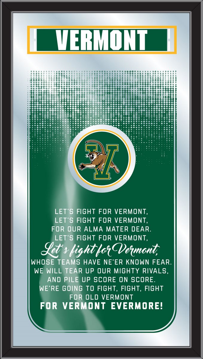 MFghtVermnt NCAA Vermont Fight Song Logo Mirror, 26 x 15 in.