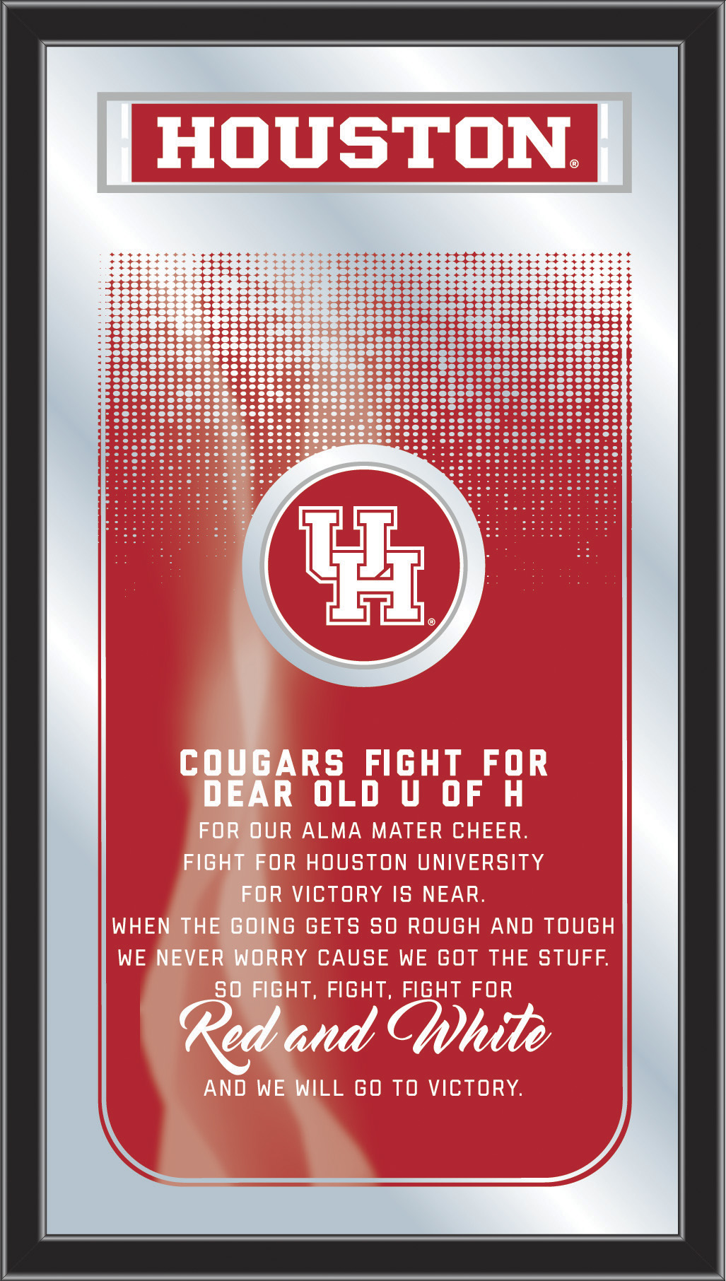 MFghtHouston NCAA Houston Fight Song Logo Mirror, 26 x 15 in.
