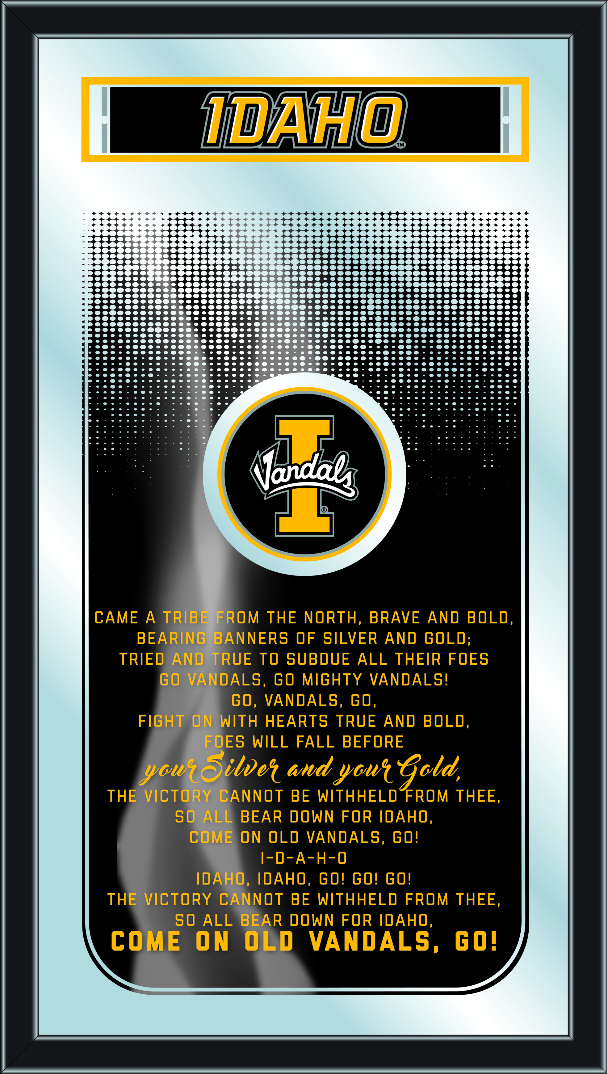 MFghtIdahoU NCAA Idaho Fight Song Logo Mirror, 26 x 15 in.