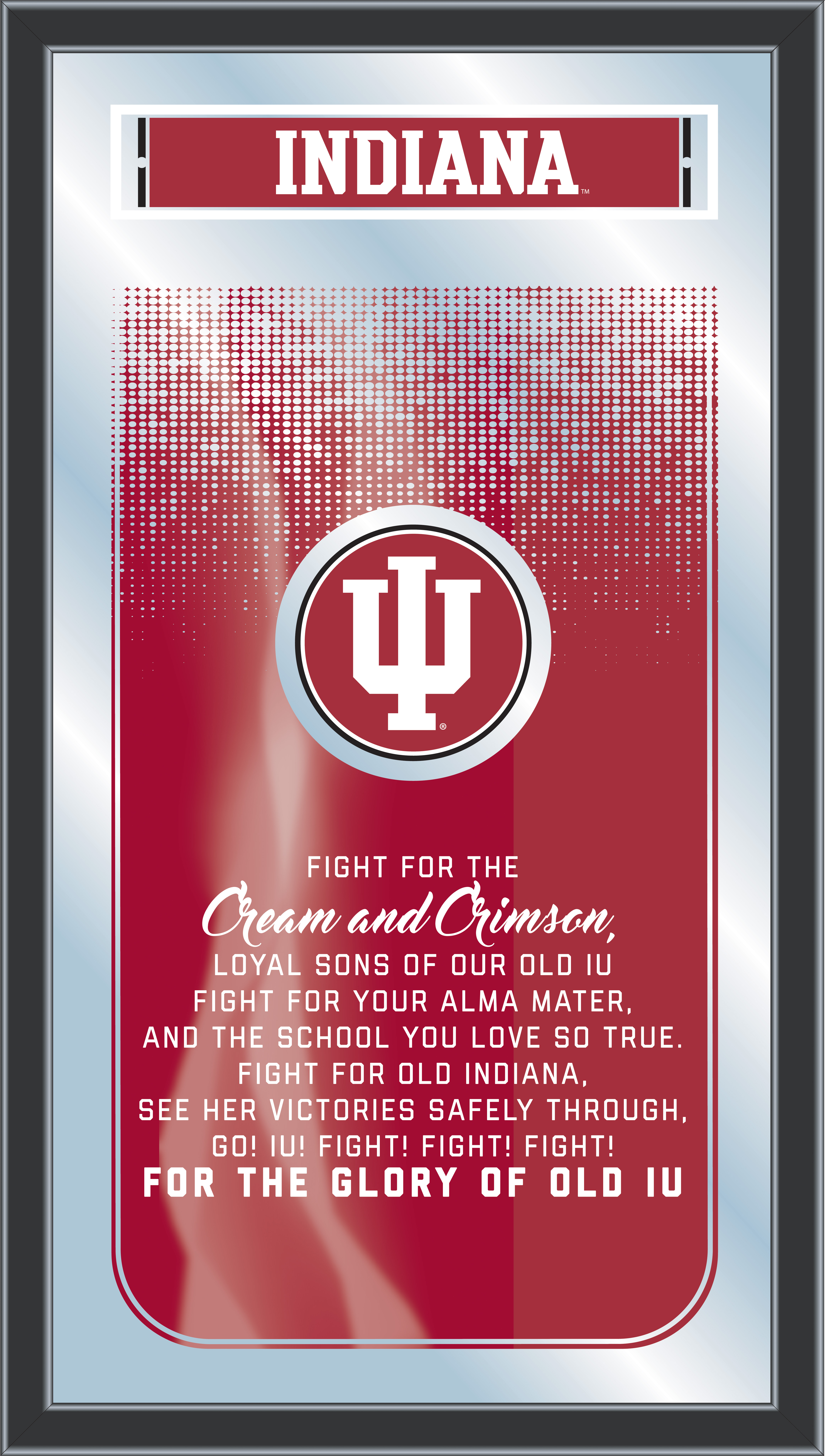 MFghtIndnaU NCAA Indiana Fight Song Logo Mirror, 26 x 15 in.