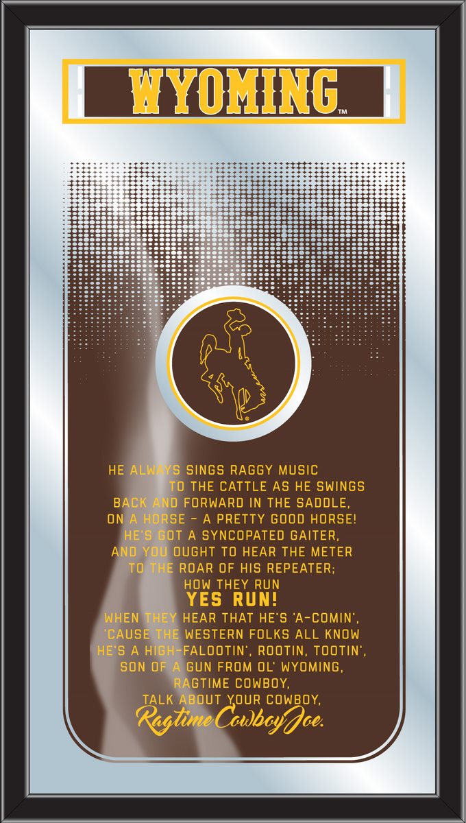 MFghtWymng NCAA Wyoming Fight Song Logo Mirror, 26 x 15 in.