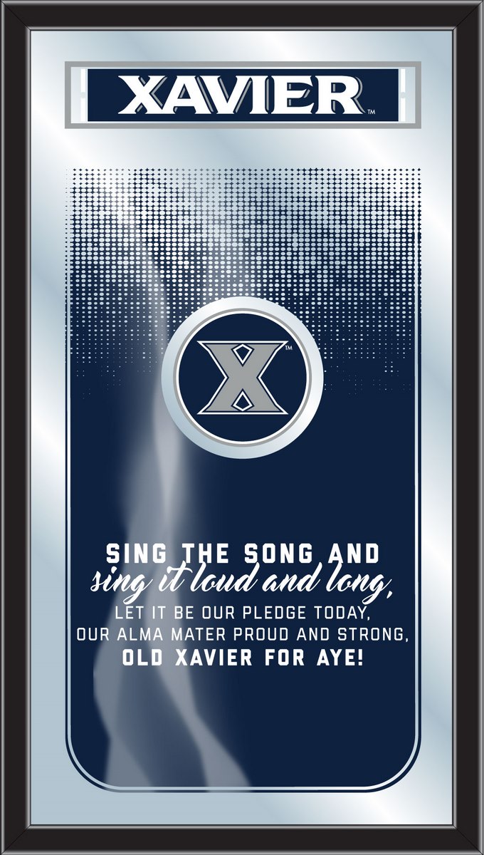MFghtXavier NCAA Xavier Fight Song Logo Mirror, 26 x 15 in.