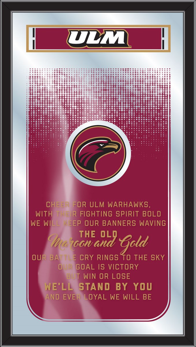 MFghtLA-Mon NCAA Louisiana-Monroe Fight Song Logo Mirror, 26 x 15 in.