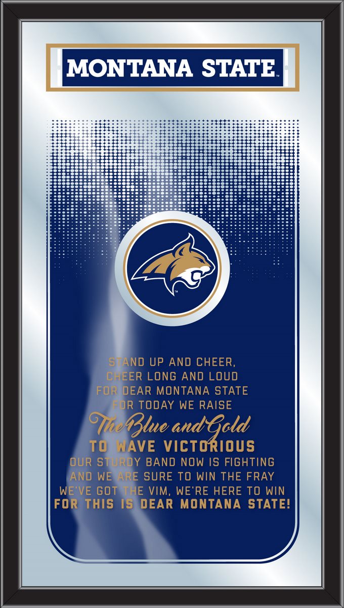 MFghtMontSt NCAA Montana State Fight Song Logo Mirror, 26 x 15 in.