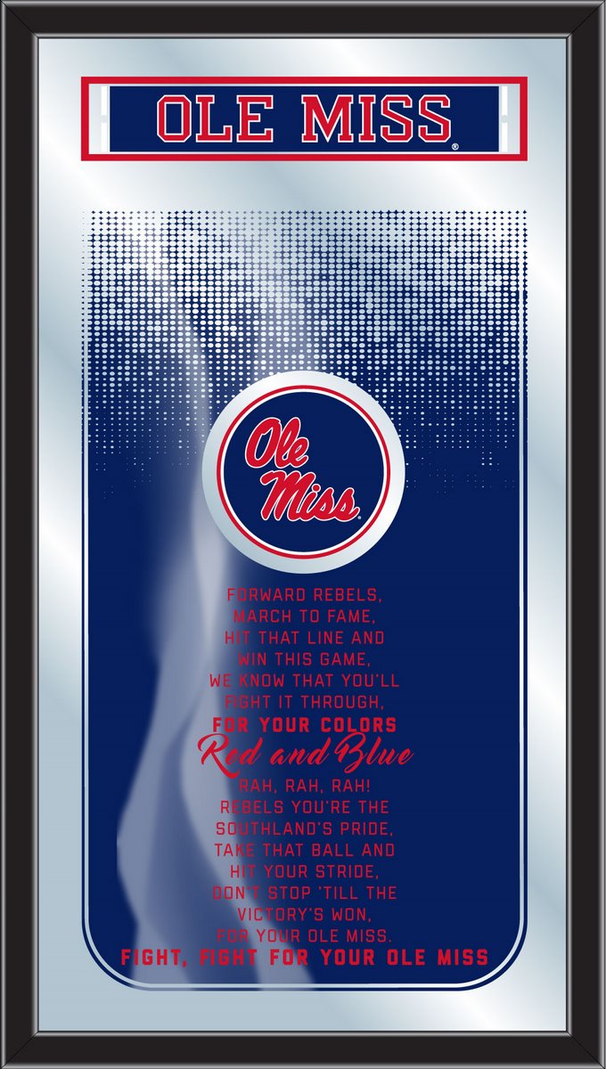 MFghtMssppU NCAA Ole Miss Fight Song Logo Mirror, 26 x 15 in.