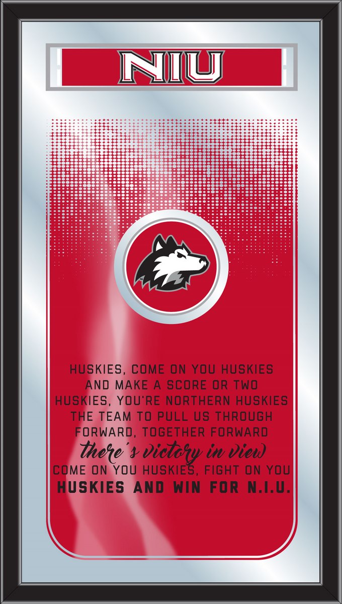 MFghtNorIll NCAA Northern Illinois Fight Song Logo Mirror, 26 x 15 in.