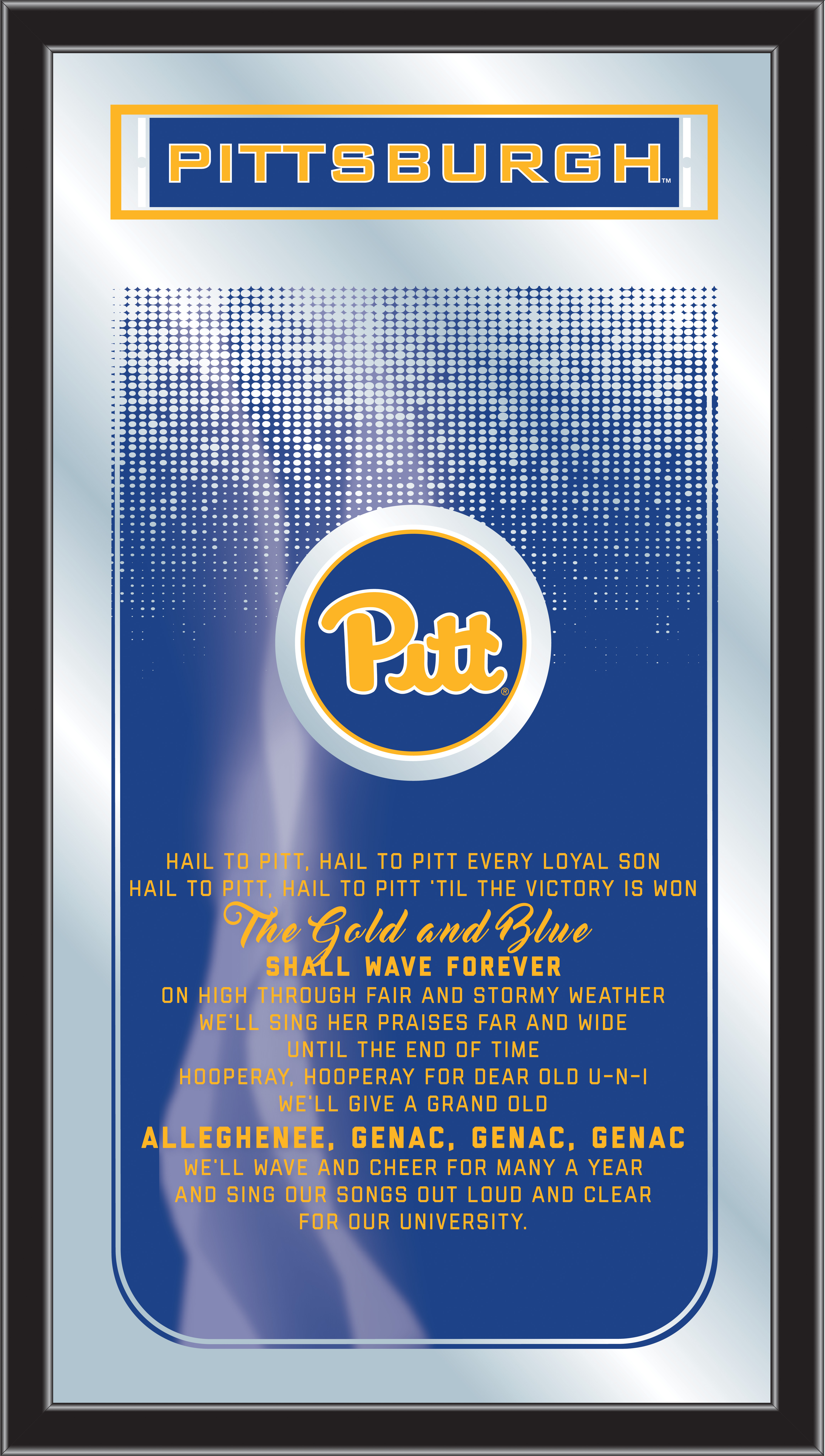 MFghtPittsb NCAA Pitt Fight Song Logo Mirror, 26 x 15 in.