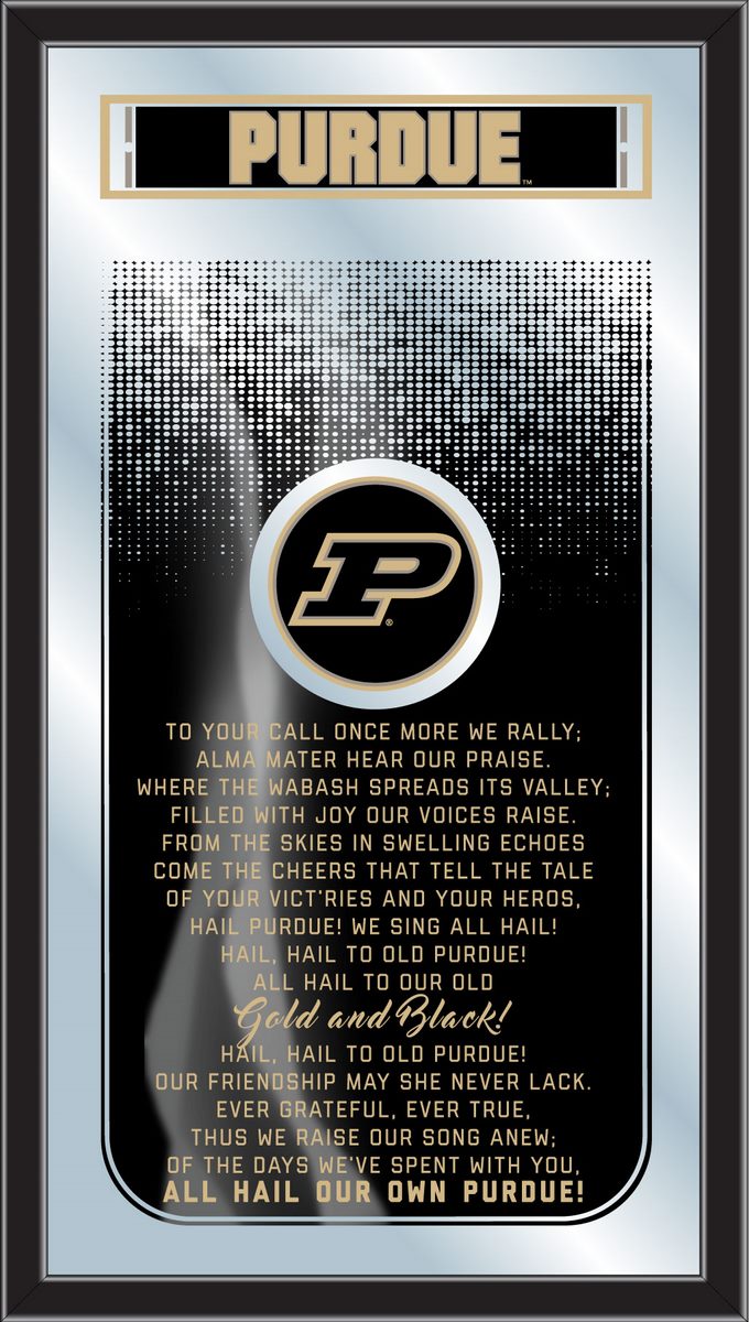 MFghtPurdue NCAA Purdue Fight Song Logo Mirror, 26 x 15 in.