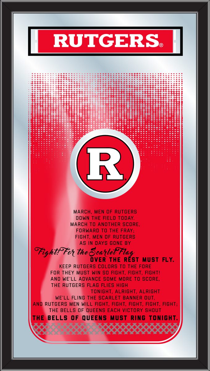 MFghtRutger NCAA Rutgers Fight Song Logo Mirror, 26 x 15 in.