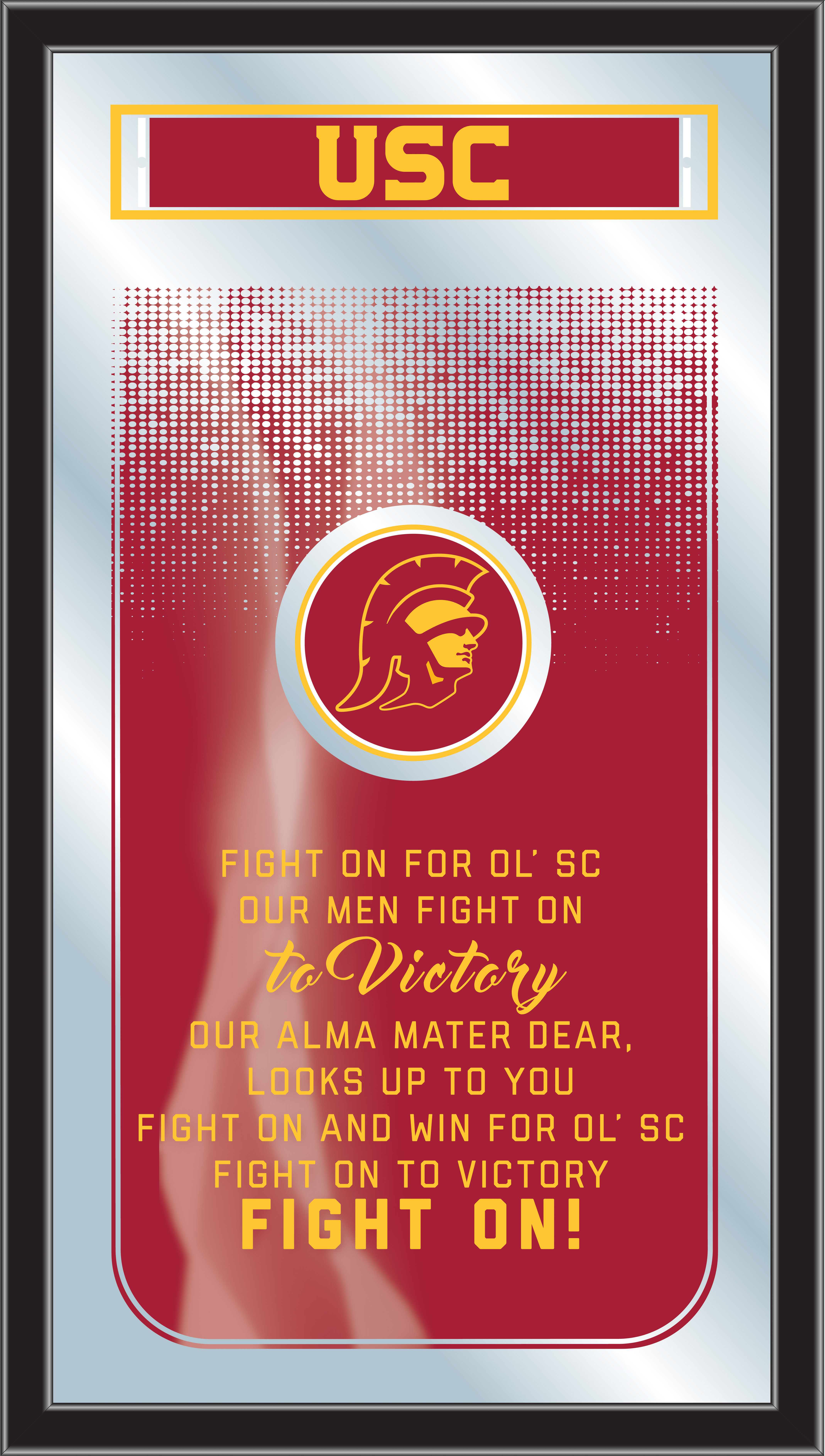 MFghtSouCal NCAA USC Trojans Fight Song Logo Mirror, 26 x 15 in.