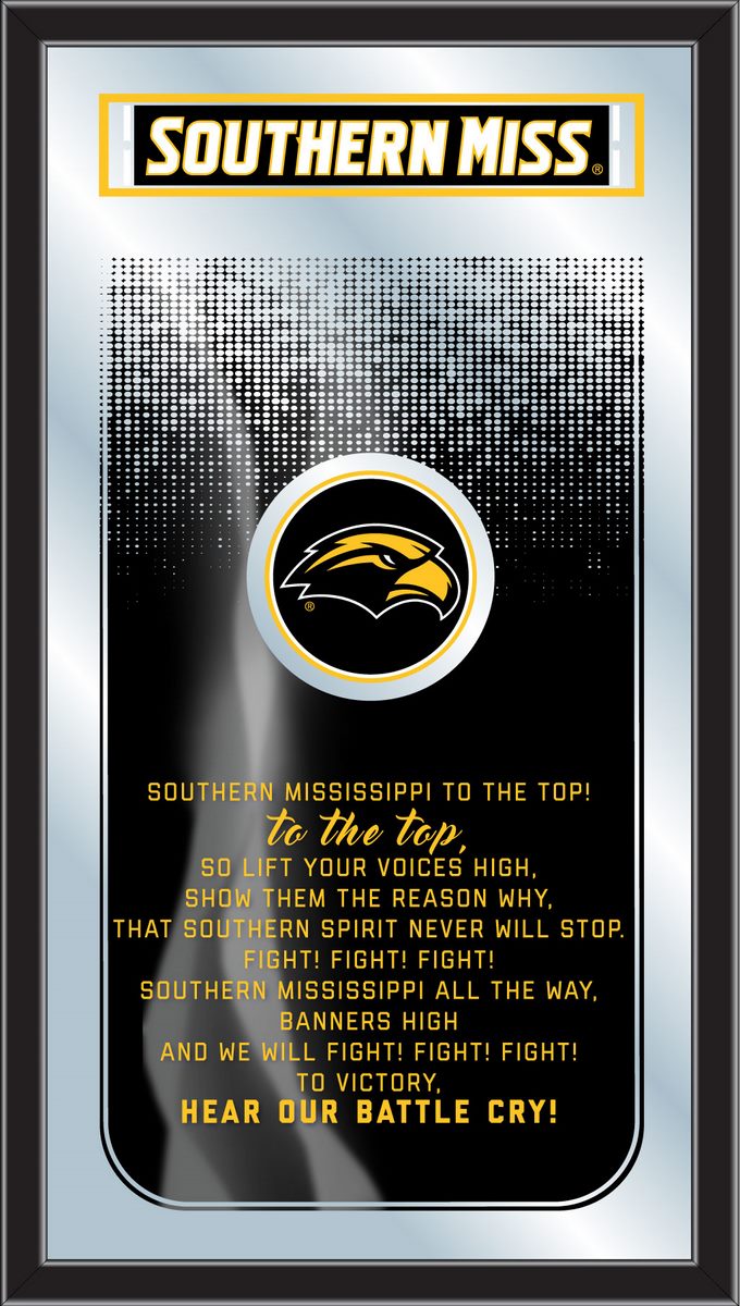 MFghtSouMis NCAA Southern Miss Fight Song Logo Mirror, 26 x 15 in.