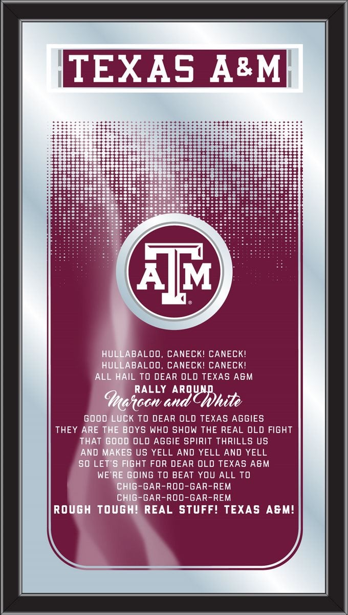 MFghtTexA-M NCAA Texas A&M Fight Song Logo Mirror, 26 x 15 in.