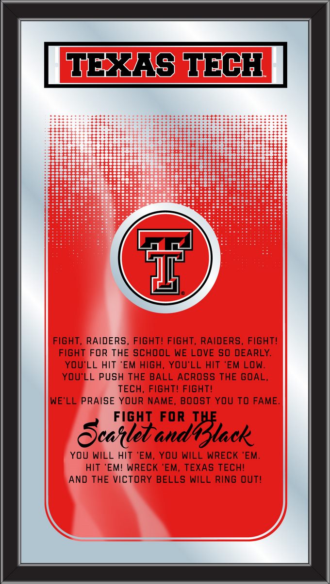 MFghtTXTech NCAA Texas Tech Fight Song Logo Mirror, 26 x 15 in.