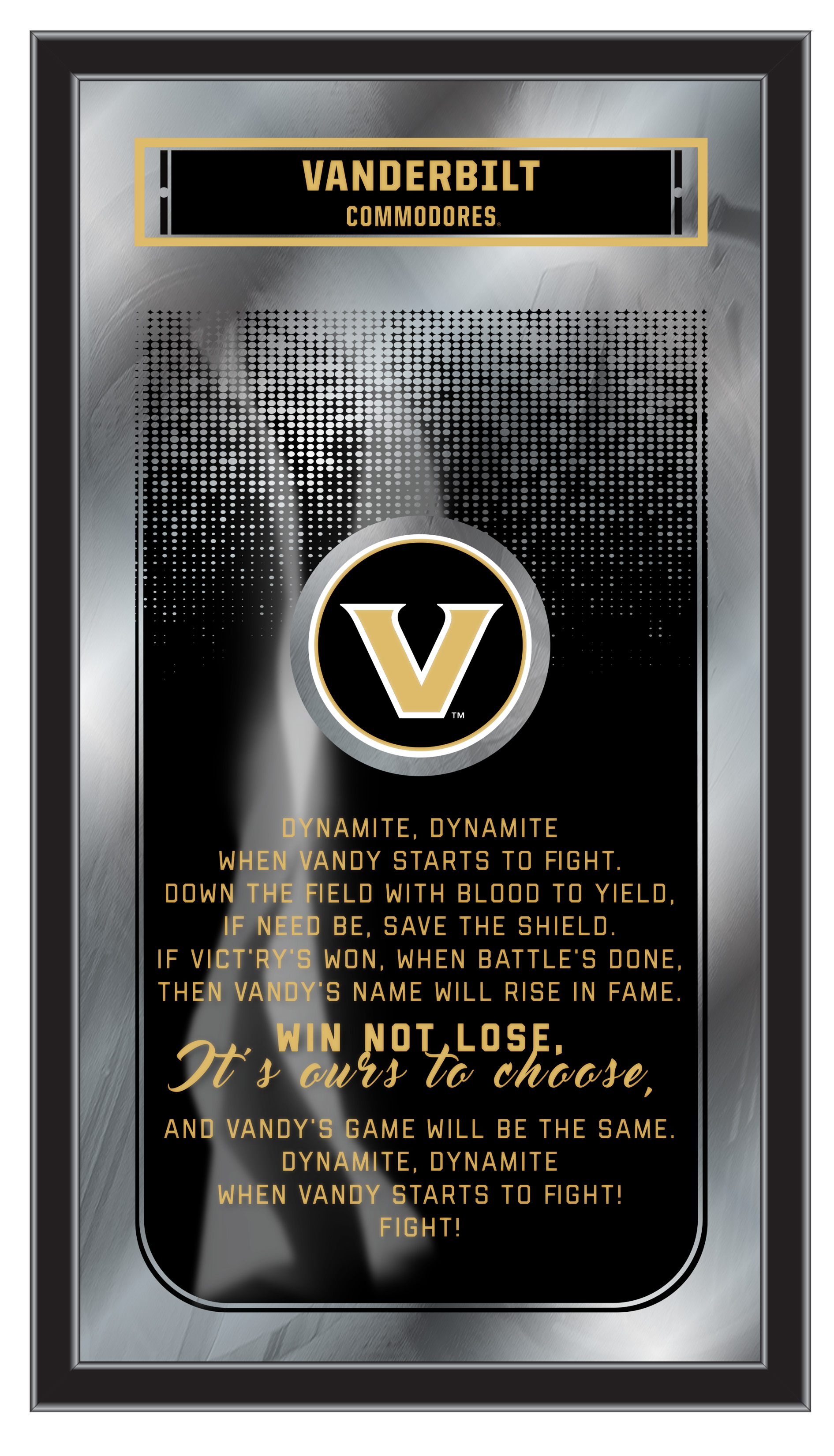 MFghtVander NCAA Vanderbilt Fight Song Logo Mirror, 26 x 15 in.