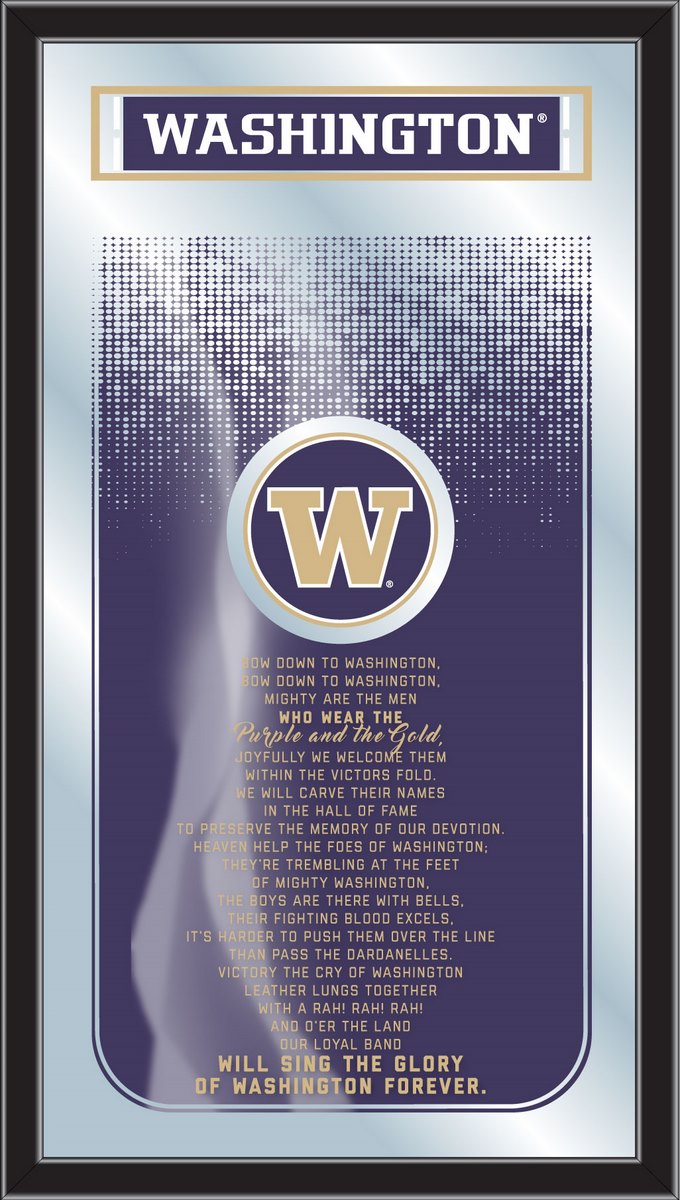 MFghtWashUn NCAA Washington Fight Song Logo Mirror, 26 x 15 in.