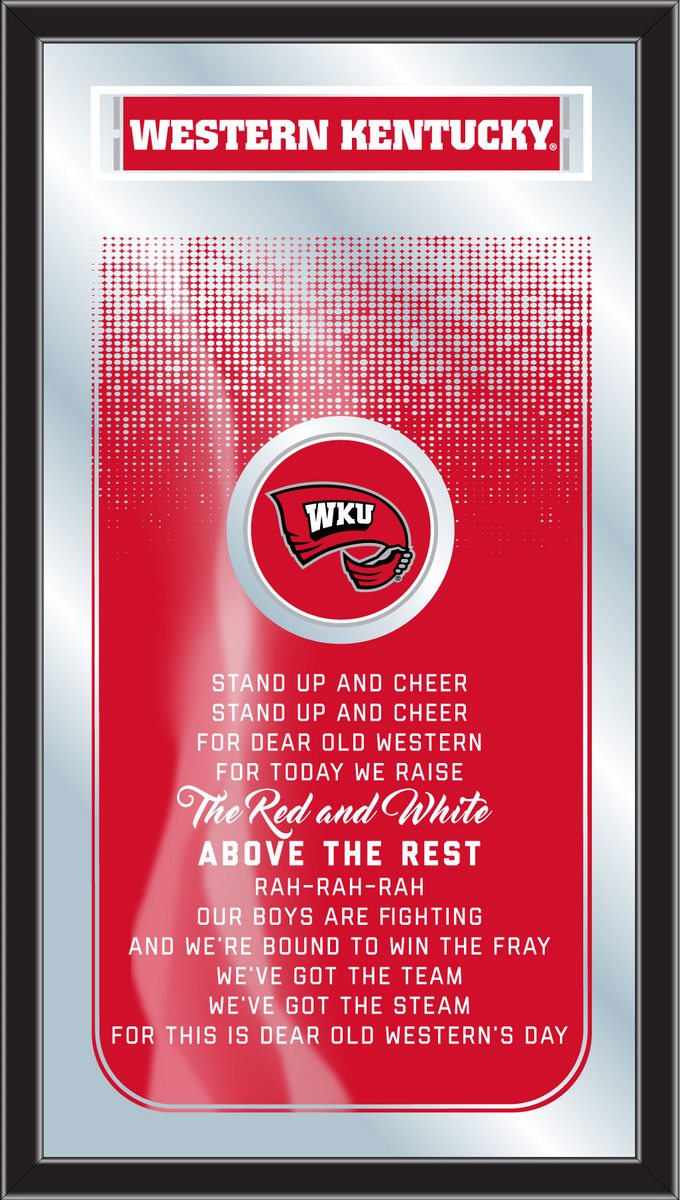 MFghtWestKy NCAA Western Kentucky Fight Song Logo Mirror, 26 x 15 in.