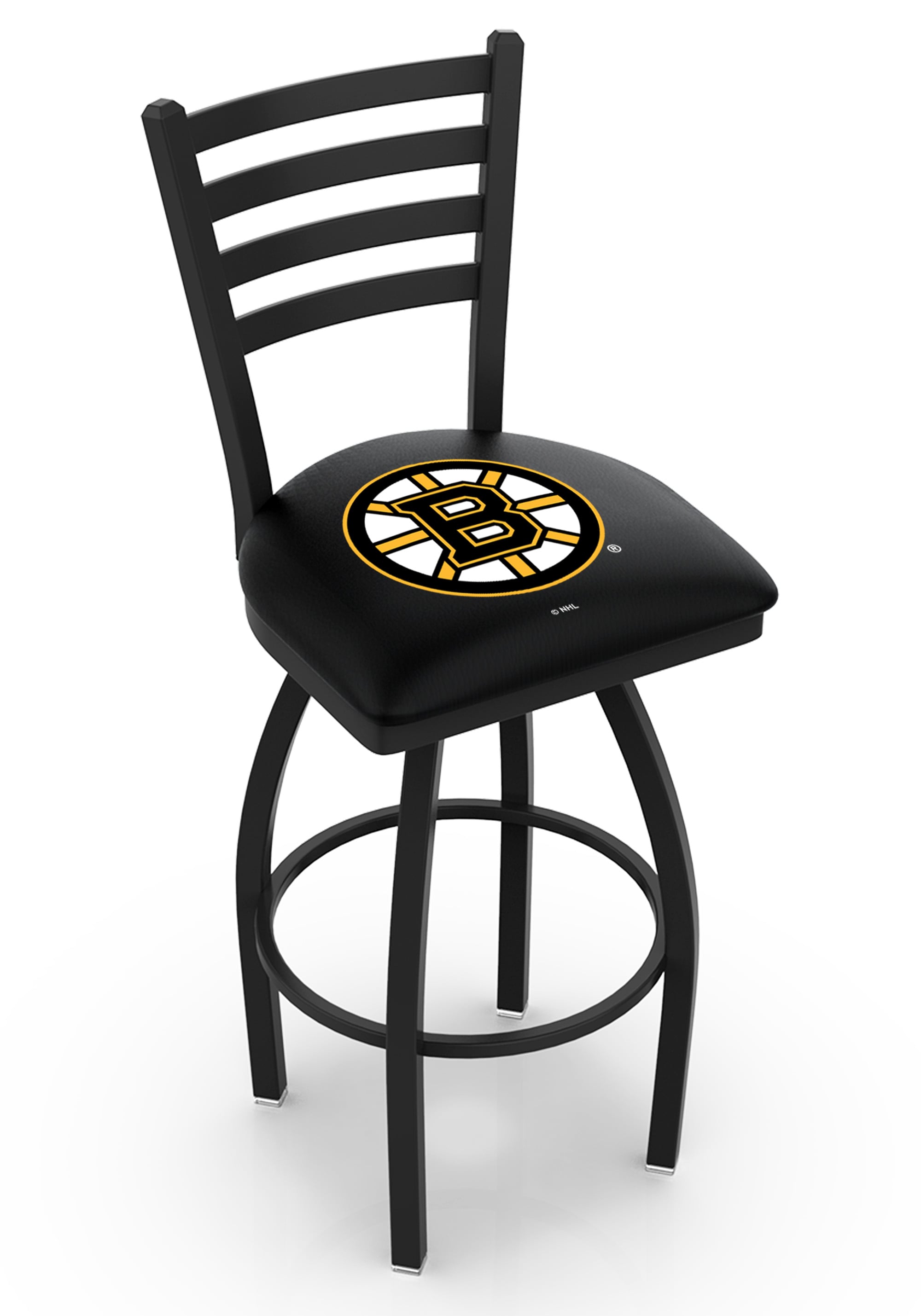 L01436BosBru 36 in. Boston Bar Stool with Bruins Logo Swivel Seat