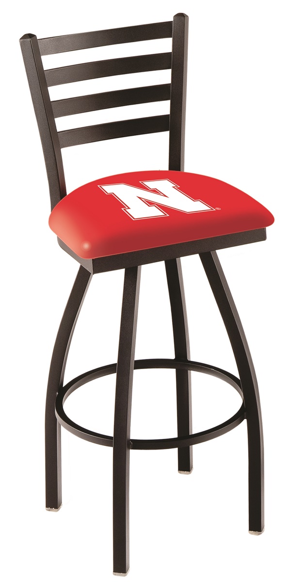 L01436NebrUn 36 in. Nebraska Bar Stool with Cornhuskers Logo Swivel Seat