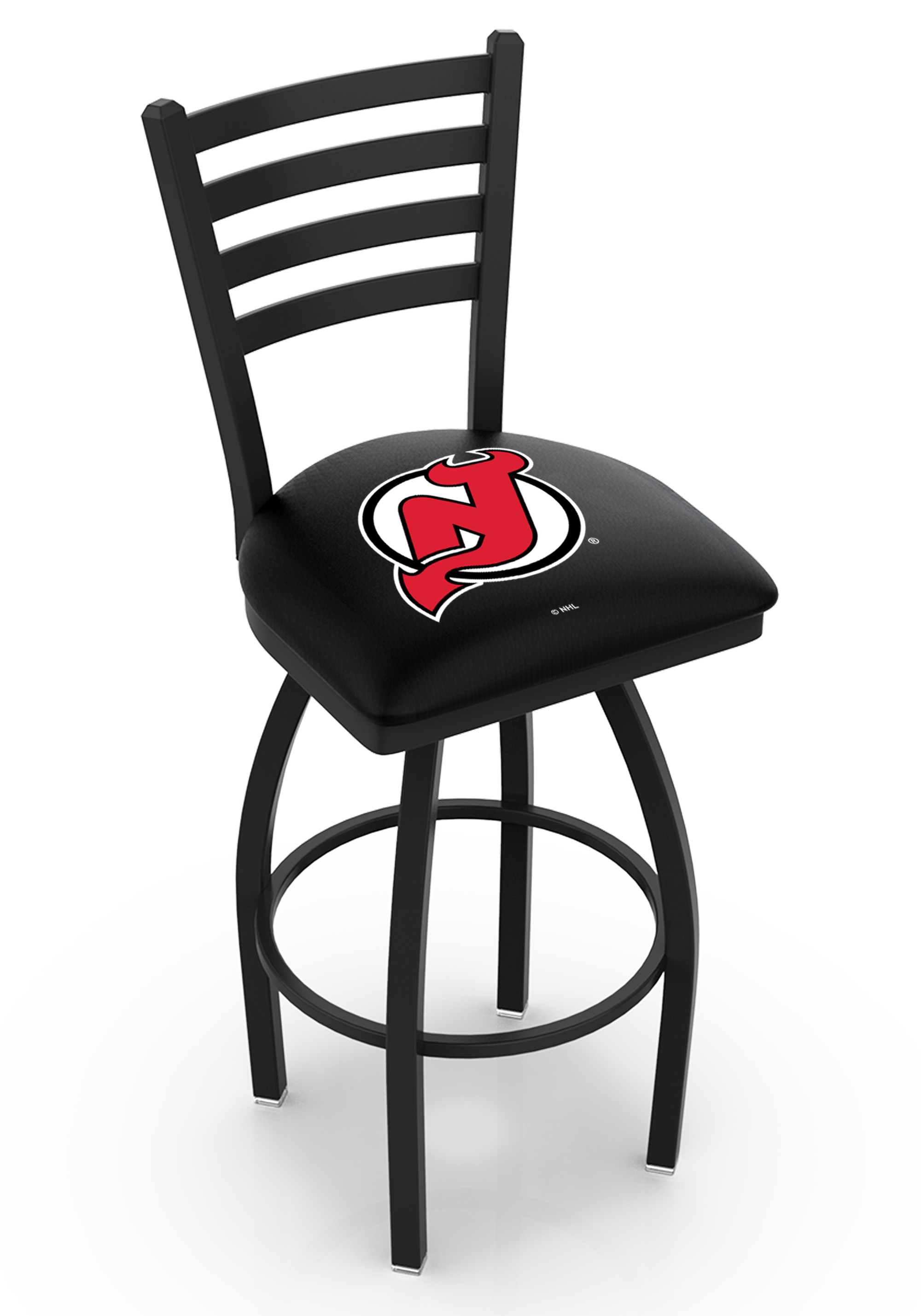 L01436NJDevl 36 in. New Jersey Bar Stool with Devils Logo Swivel Seat