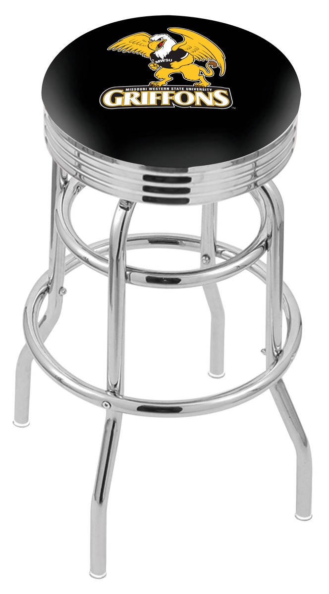 Picture of Holland Bar Stool L7C3C25MOWSt Missouri Western State Bar Stool 25 in. Swivel with Griffons Logo