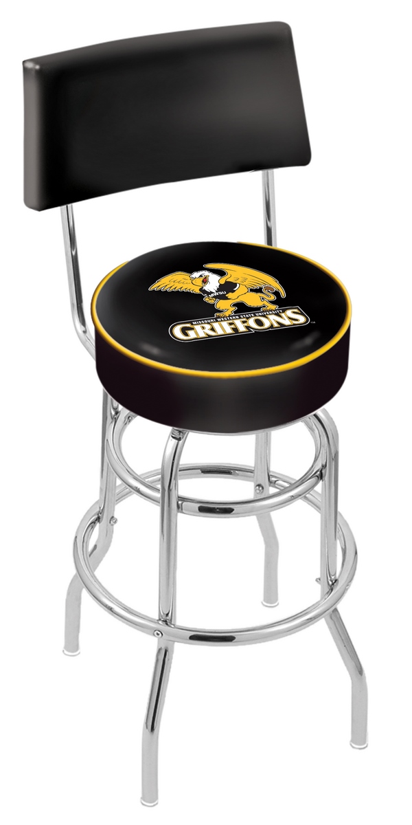Picture of Holland Bar Stool L7C425MOWSt Missouri Western State Bar Stool 25 in. Swivel with Griffons Logo
