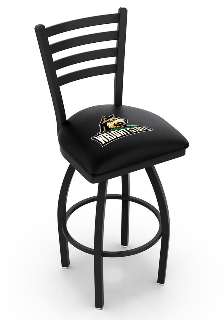 L01436WrtStU 36 in. Wright State Bar Stool with Raiders Logo Swivel Seat