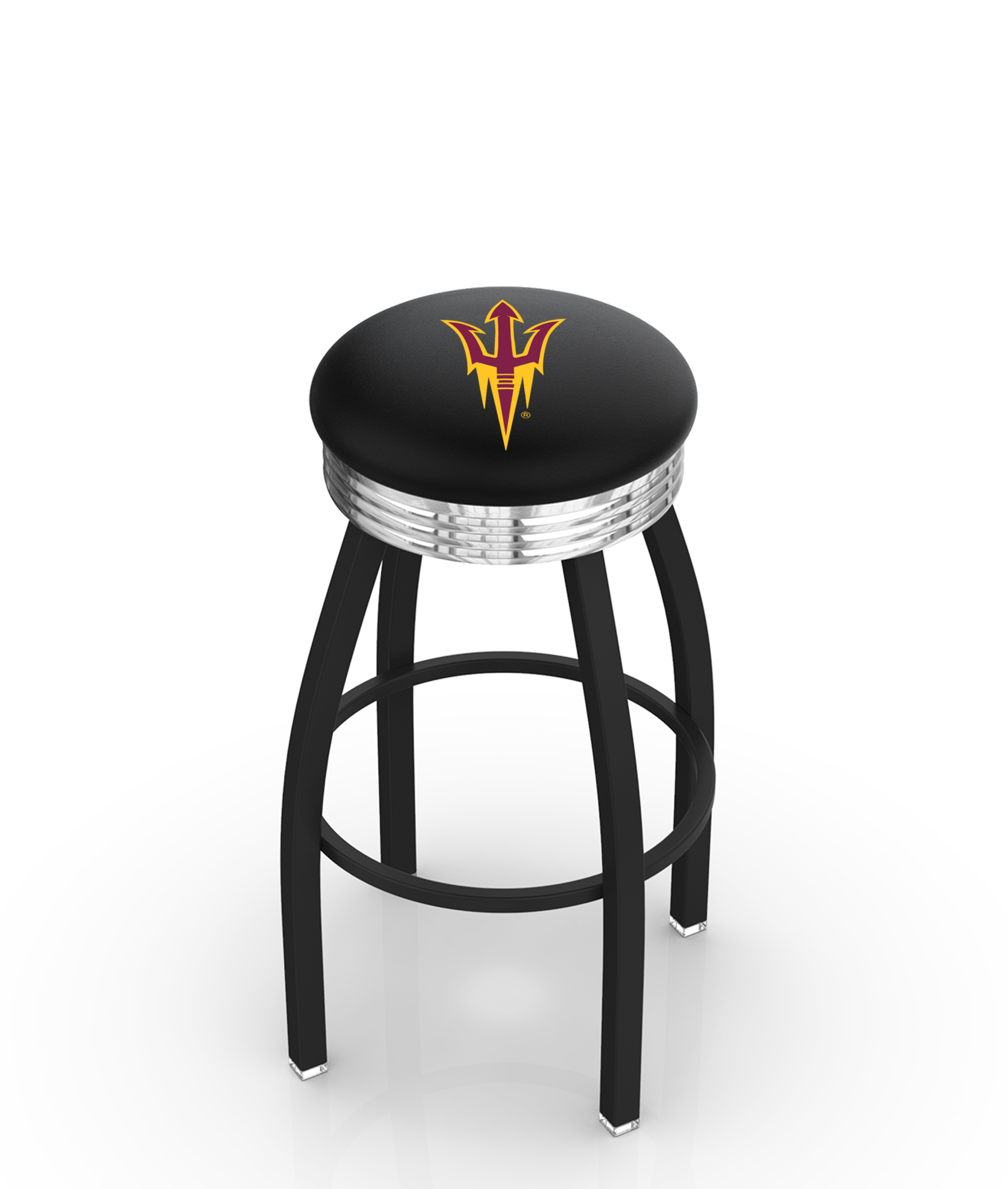 L8B3C30ArizSt-F 30 in. Arizona State Bar Stool with Sun Devils Pitchfork Logo Swivel Seat