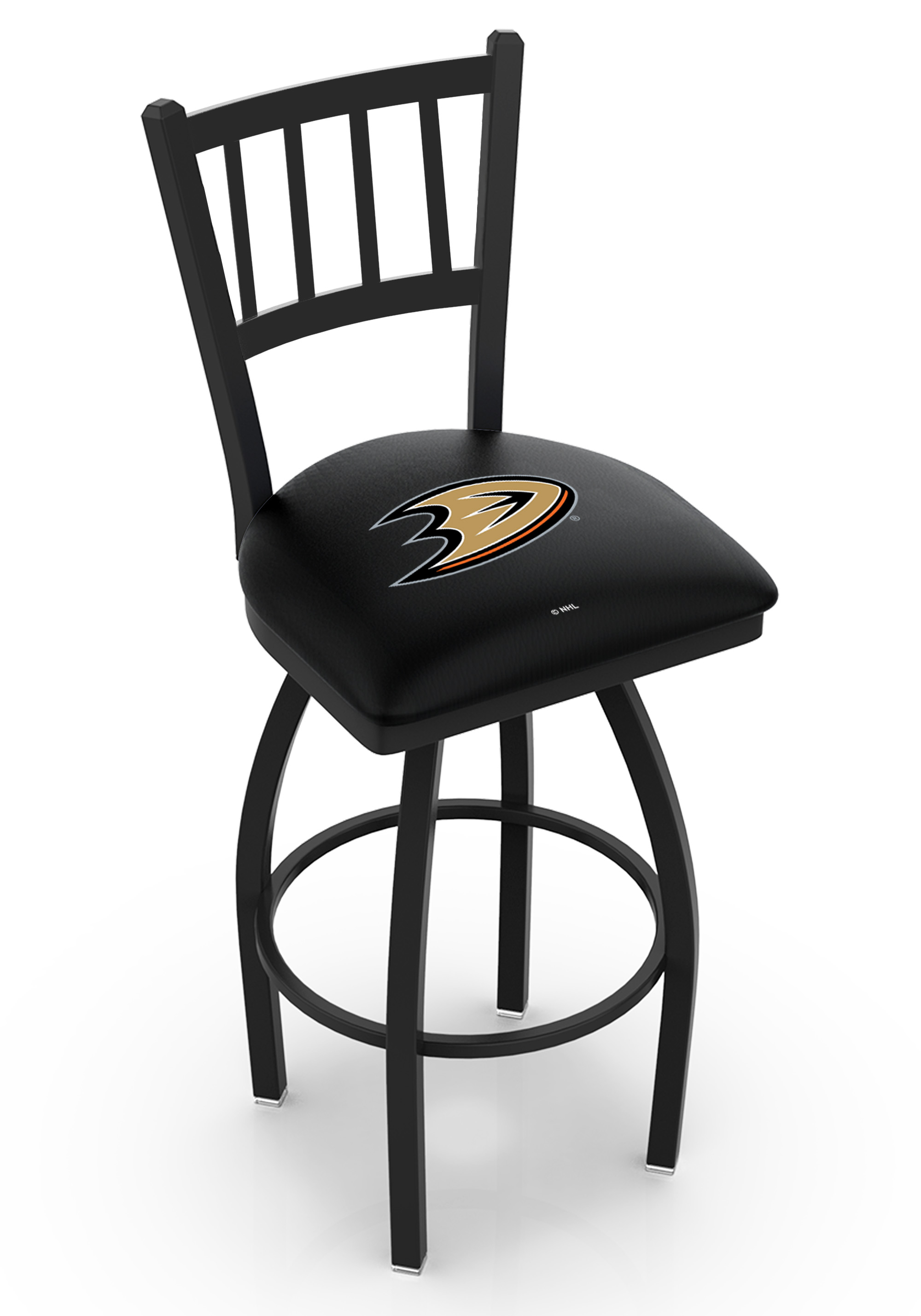 L01836AnaDks 36 in. Anaheim Bar Stool with Ducks Logo Swivel Seat