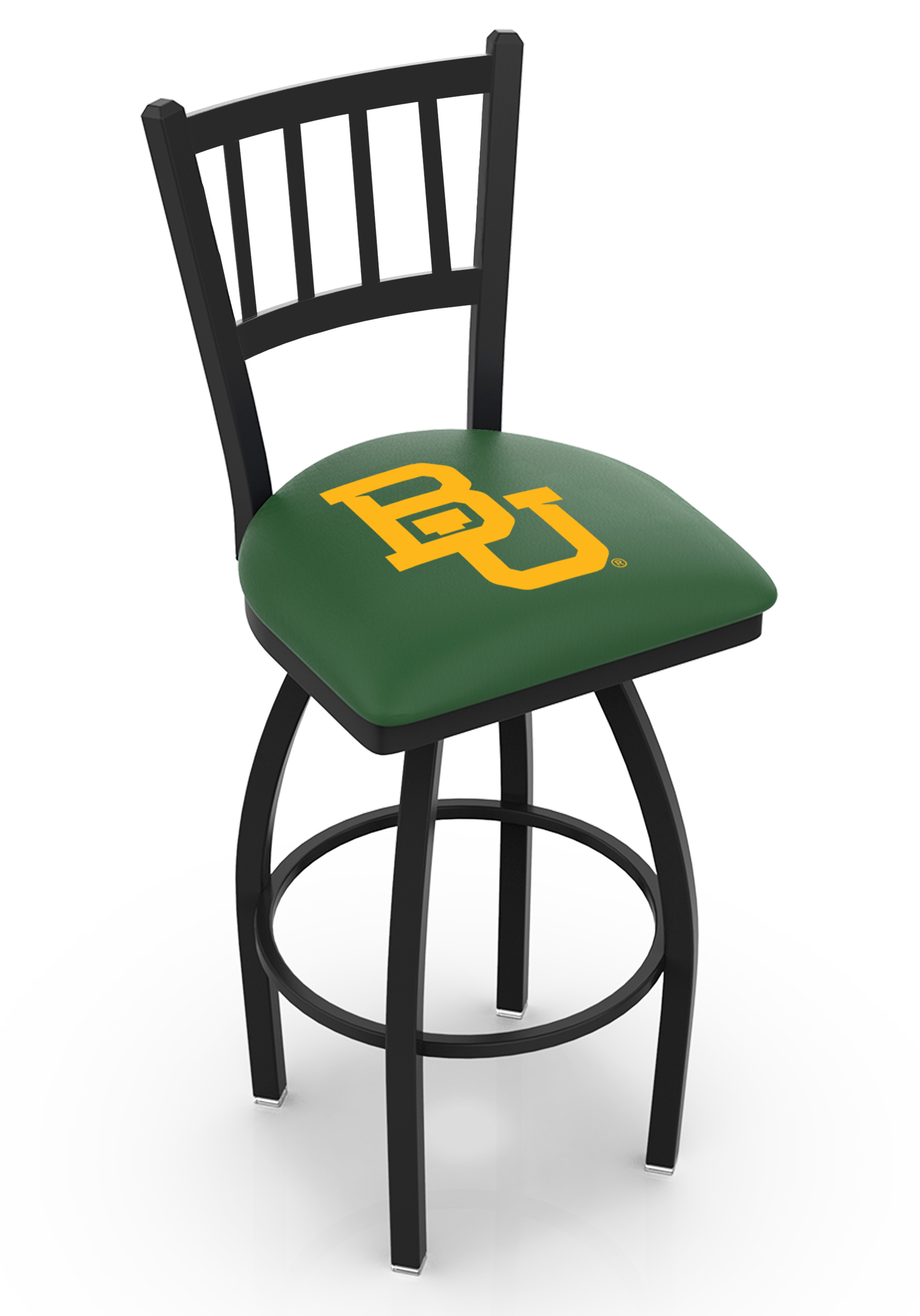 L01836Baylor 36 in. Baylor Bar Stool with Bears Logo Swivel Seat