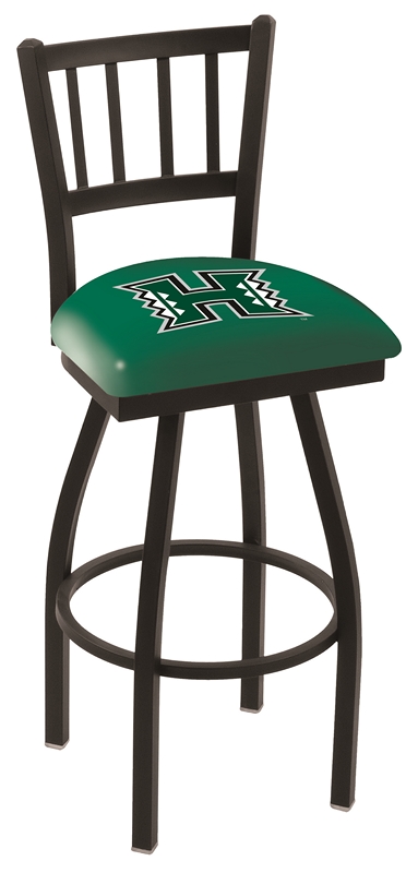 L01836Hawaii 36 in. Hawaii Bar Stool with Rainbow Warriors Logo Swivel Seat
