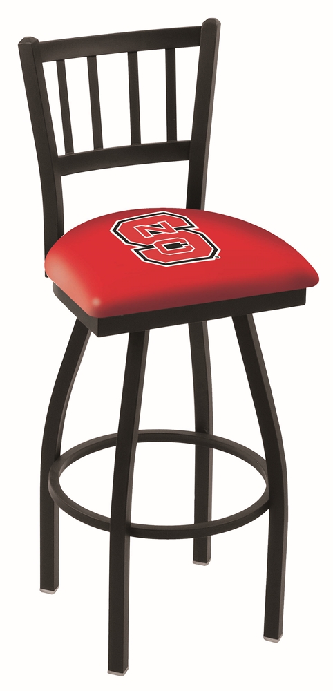 L01836NCarSt 36 in. NC State Bar Stool with Wolfpack Logo Swivel Seat