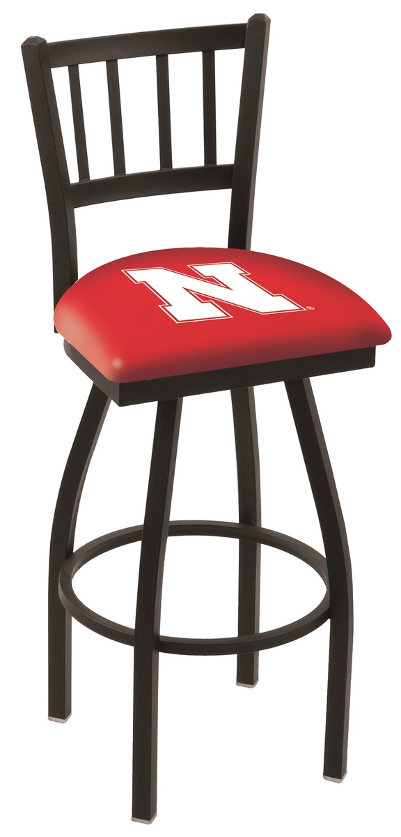 L01836NebrUn 36 in. Nebraska Bar Stool with Cornhuskers Logo Swivel Seat