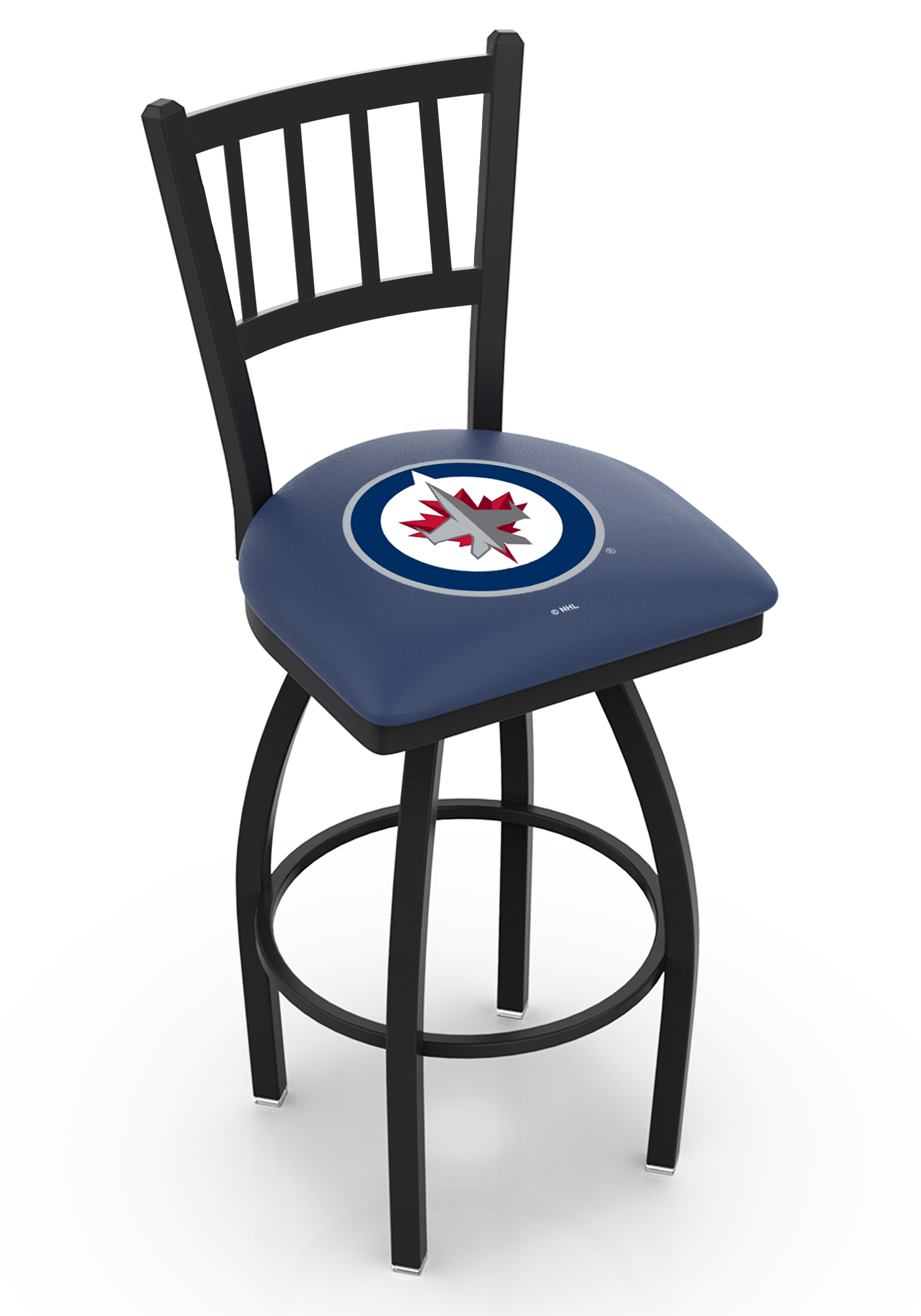 L01836WinJet 36 in. Winnipeg Bar Stool with Jets Logo Swivel Seat