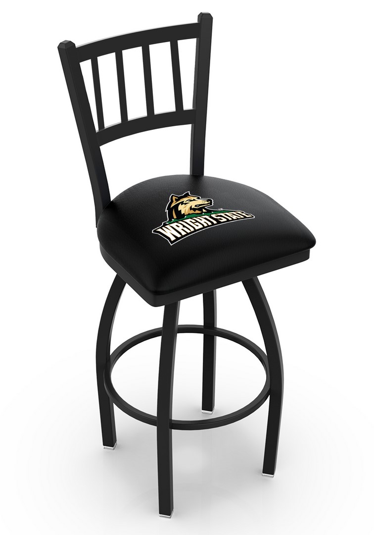L01836WrtStU 36 in. Wright State Bar Stool with Raiders Logo Swivel Seat