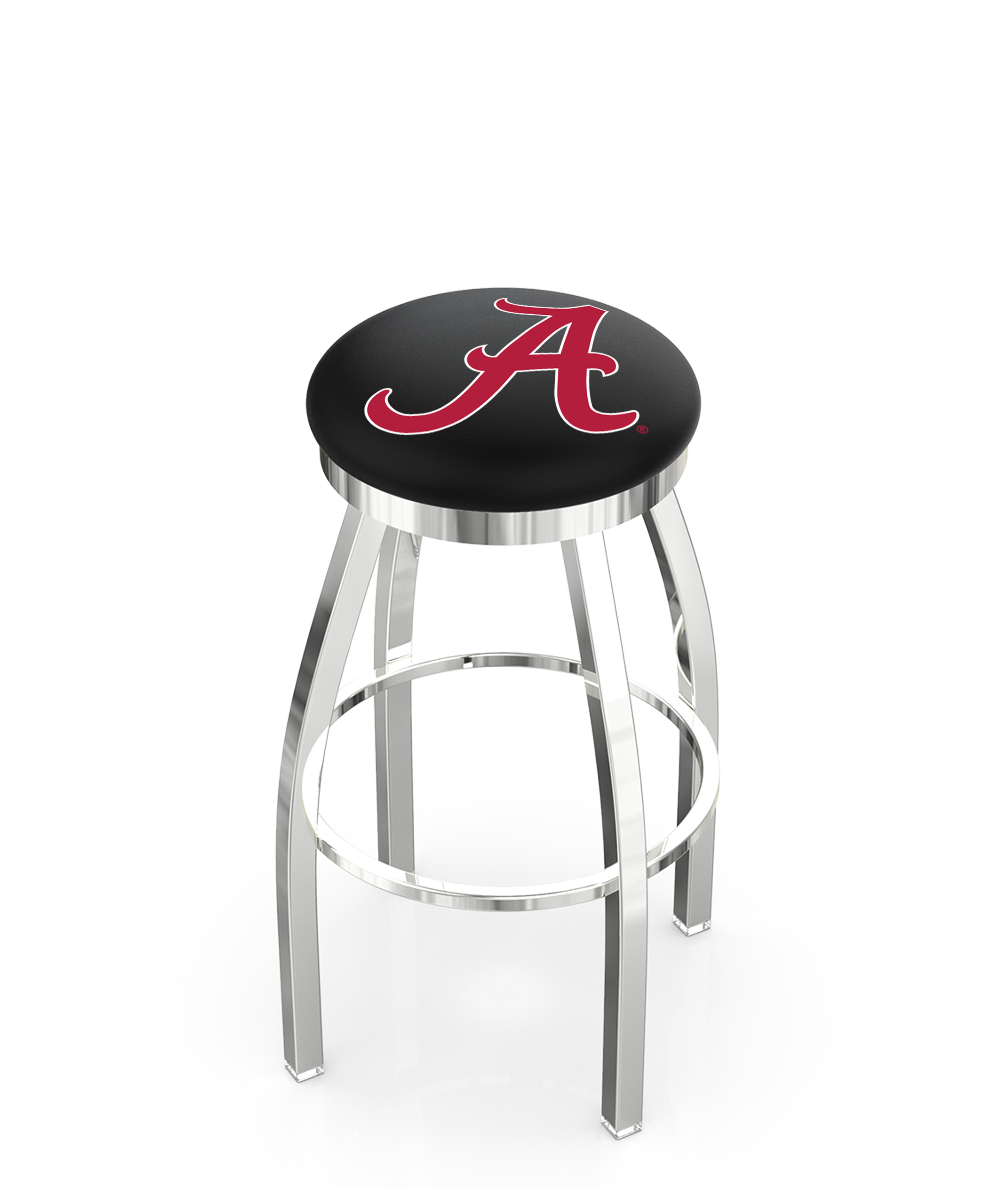 Picture of Holland Bar Stool L8C2C36AL-A 36 in. Alabama Bar Stool with Crimson Tide A Logo Swivel Seat