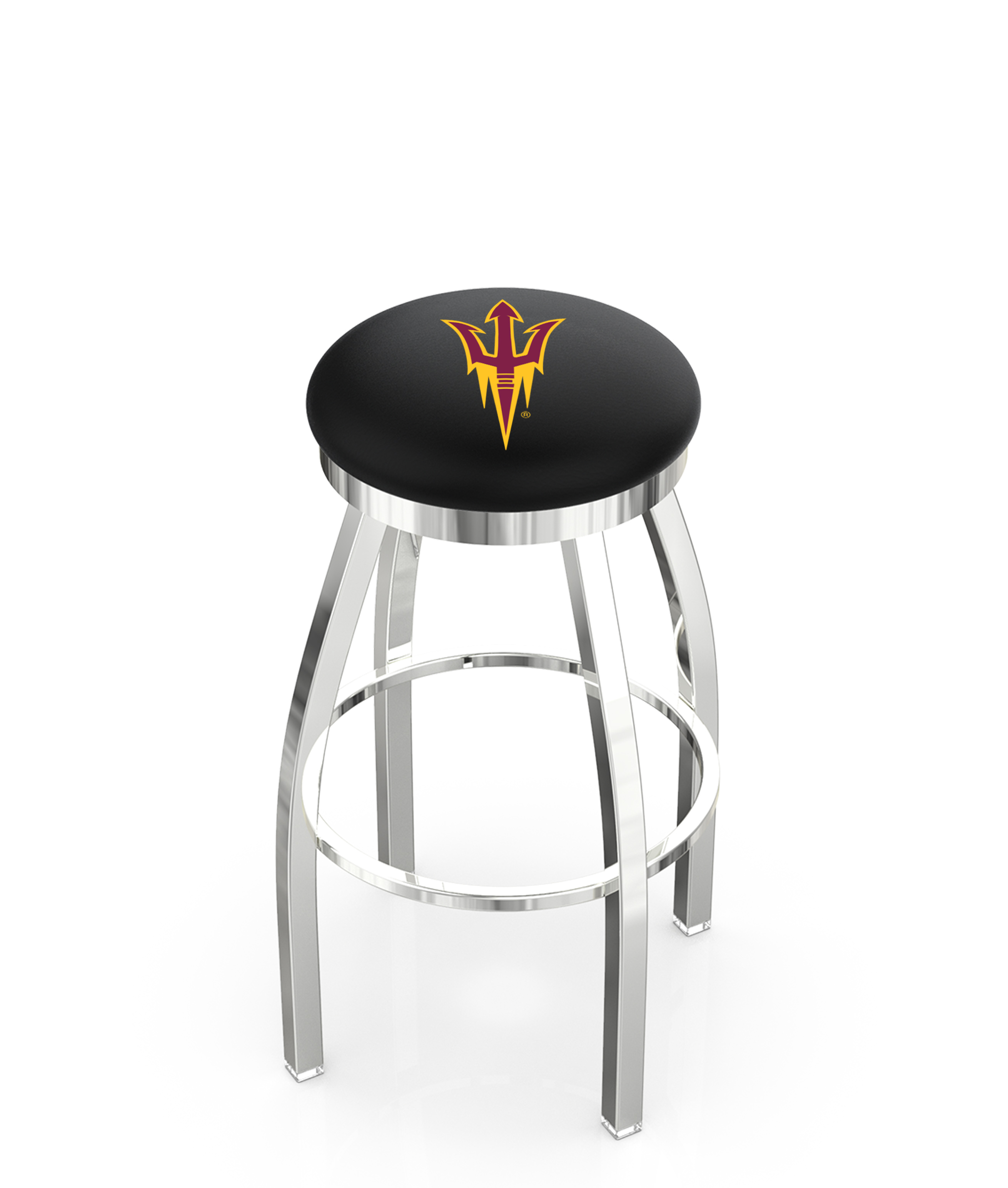 L8C2C36ArizSt-F 36 in. Arizona State Bar Stool with Sun Devils Pitchfork Logo Swivel Seat