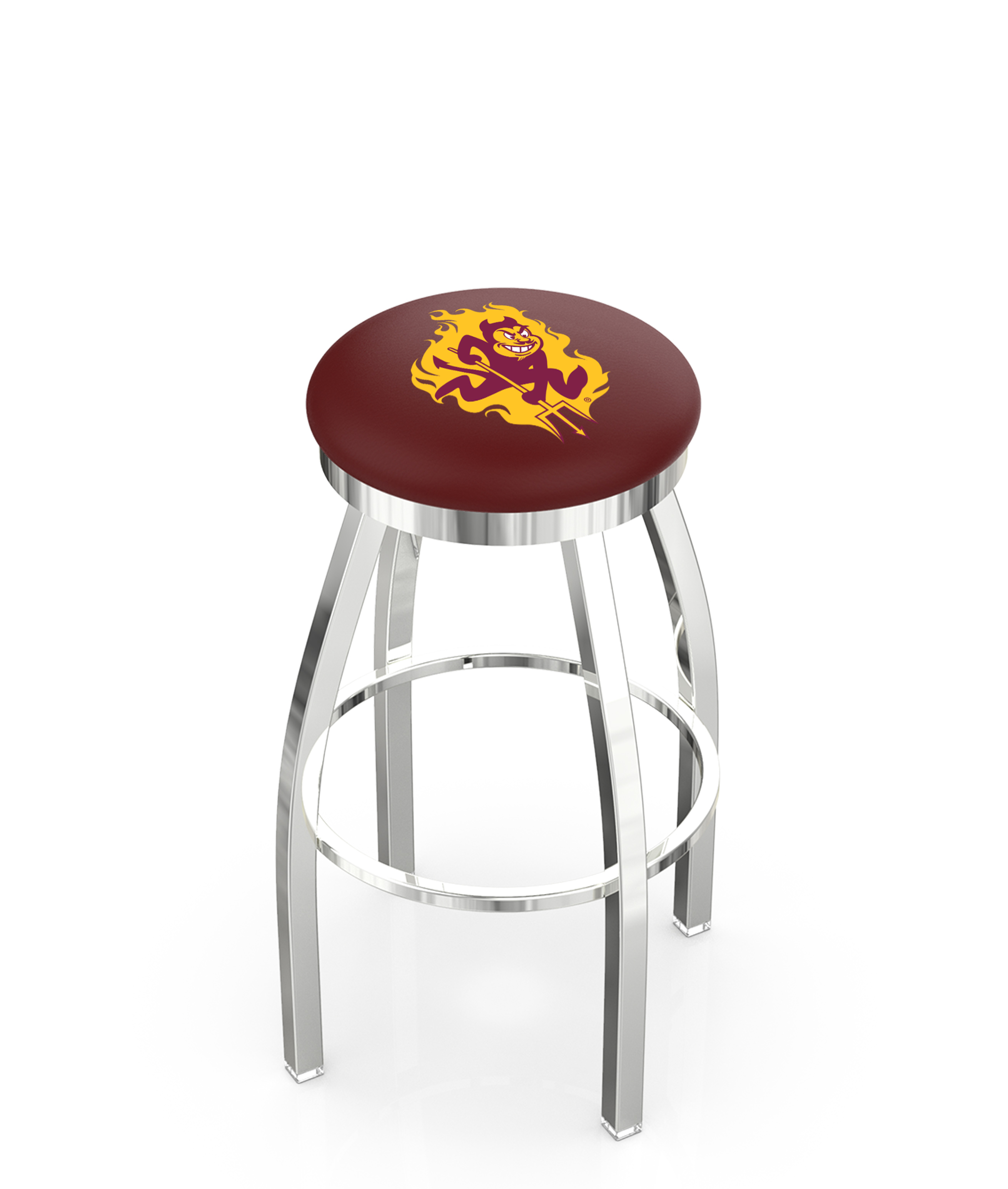 L8C2C36ArizSt-S 36 in. Arizona State Bar Stool with Sun Devils Logo Swivel Seat