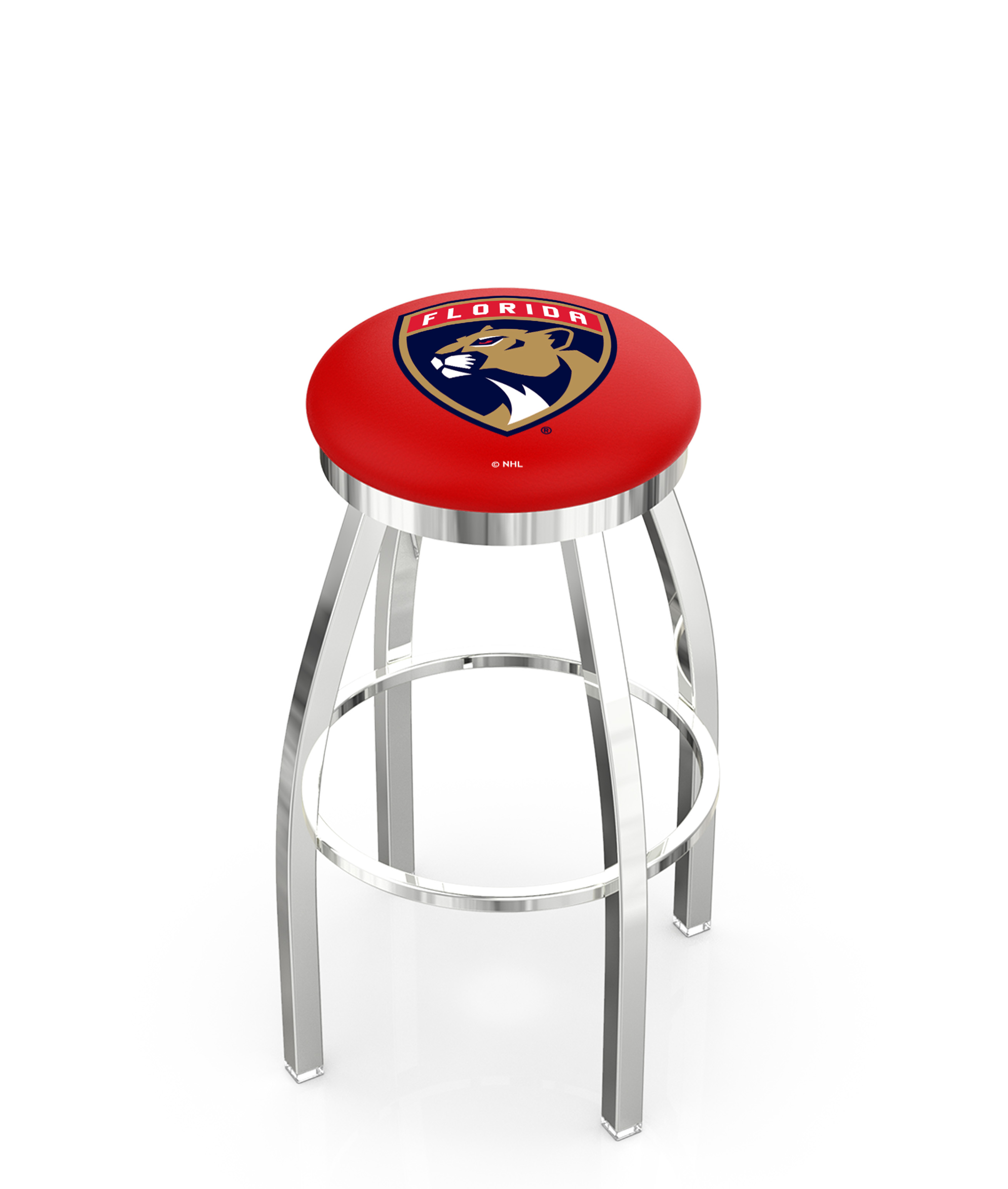 L8C2C36FlaPan 36 in. Florida Bar Stool with Panthers Logo Swivel Seat