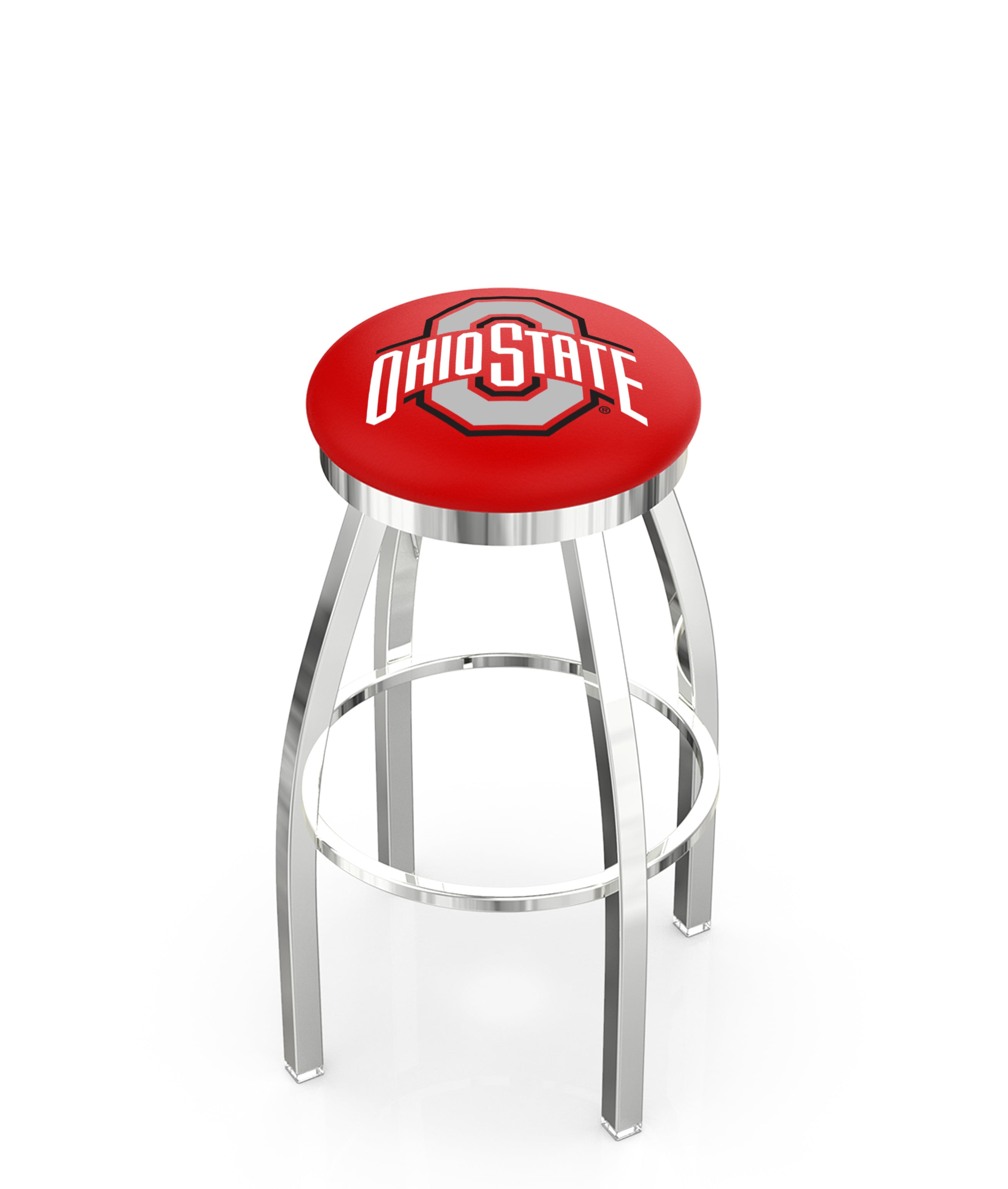 L8C2C36OhioSt 36 in. Ohio State Bar Stool with Buckeyes Logo Swivel Seat