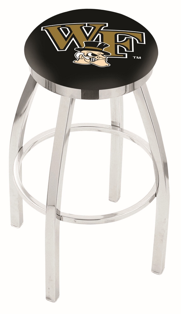 L8C2C36WakeFr 36 in. Wake Forest Bar Stool with Demon Deacons Logo Swivel Seat