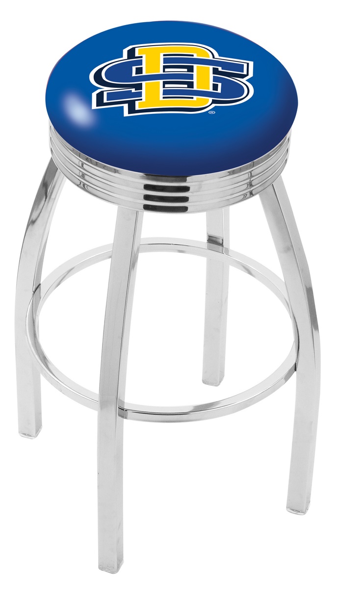 Picture of Holland Bar Stool L8C3C30SDakSt 30 in. South Dakota State Bar Stool with Jackrabbits Logo Swivel Seat