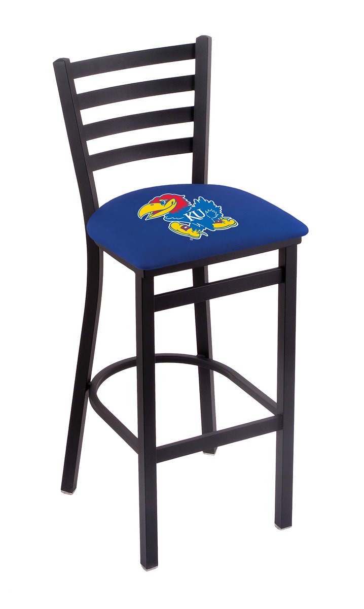 L00430KnsasU 30 in. Kansas Bar Stool with Jayhawks Logo