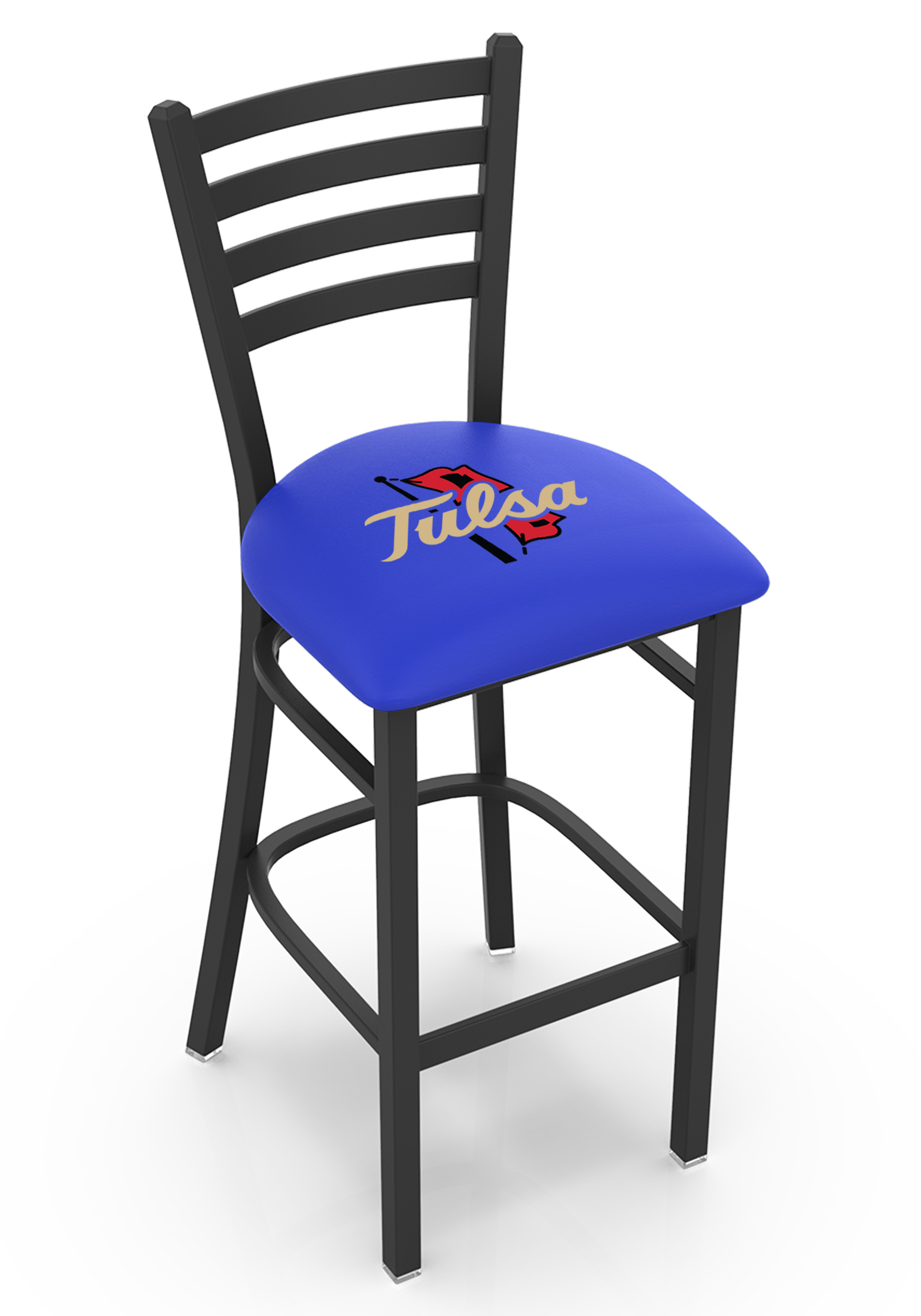 L00430TulsaU 30 in. Tulsa Bar Stool with Golden Hurricanes Logo