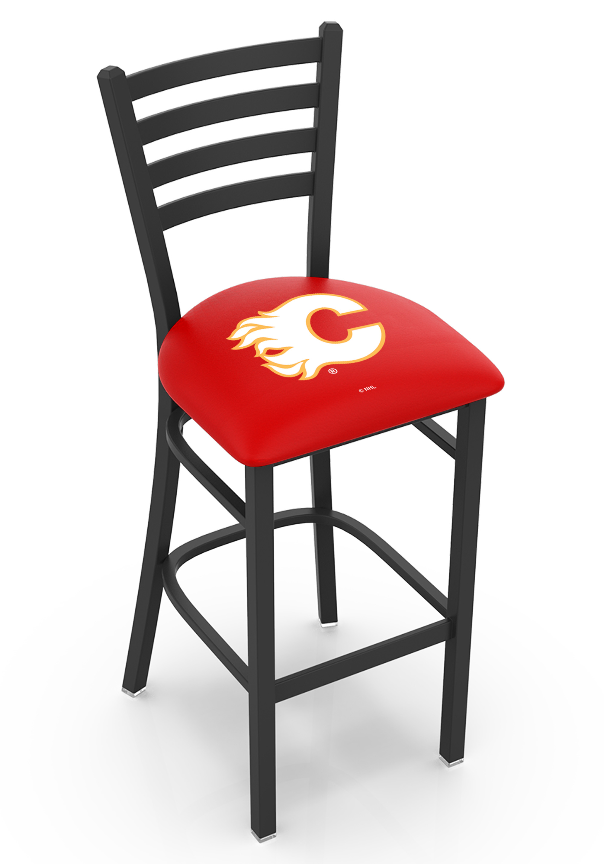 L00430CalFla 30 in. Calgary Bar Stool with Flames Logo