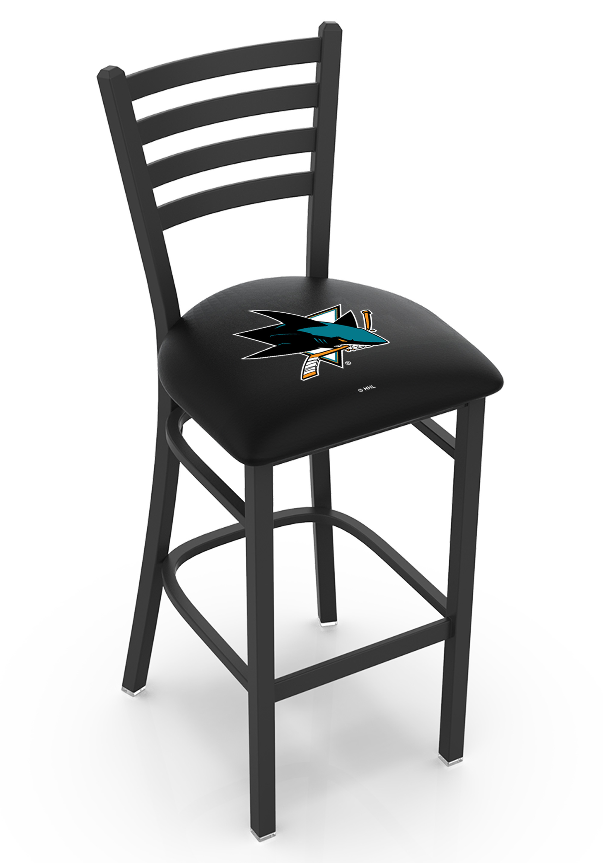 L00430SJShar 30 in. San Jose Bar Stool with Sharks Logo