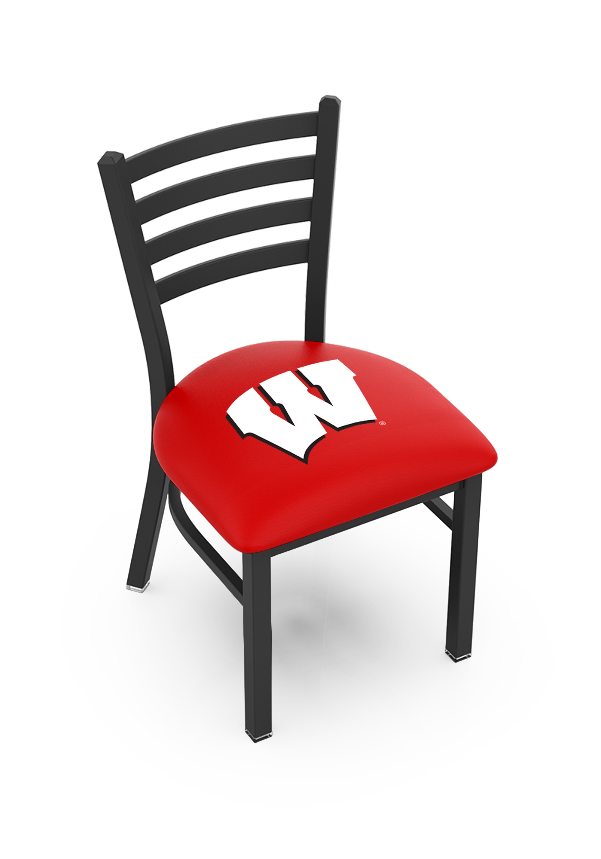 L00418Wisc-W 18 in. Wisconsin Chair with Badgers W Logo L004